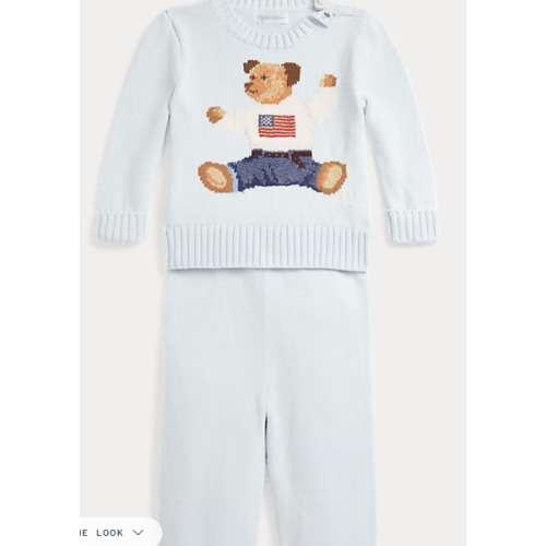 Polo Bear Cotton Sweater & Pant Set