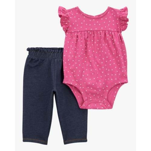 Baby 2-Piece Heart Flutter-Sleeve Bodysuit Pant Set - Carter's | Carter's