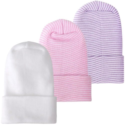 Newborn Baby Girl Hats Soft No Scratch Cotton Toddler Infant Beanie Caps Newborn Hospital Hat for Boy Girl 0-6 Months