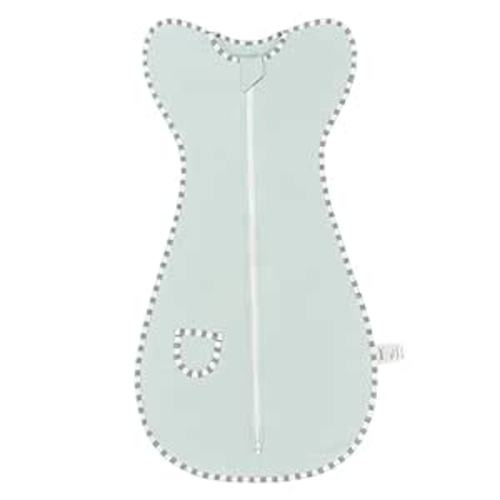 ZIGJOY Baby Transition Swaddle Sack, 1.0 TOG Snug Fit Baby Swaddle with 2-Way Zipper, 100% Cotton Self-Soothing Sleep Sack for Better Sleep, Mint Green, 0-3 Months : Baby