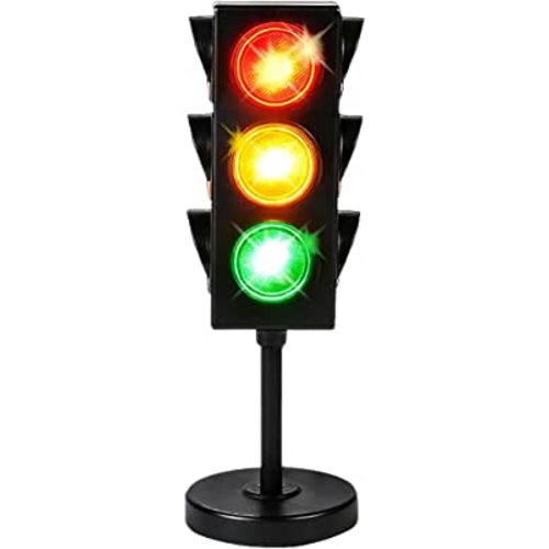 ArtCreativity Traffic Light Table Lamp for Kids, 1 PC, Bedside Lamp with Color Changing LEDs, Cool Nightlight for Girls and Boys, Decorative Lamp for Living Room, Bedroom, or Playroom, 11 Inches