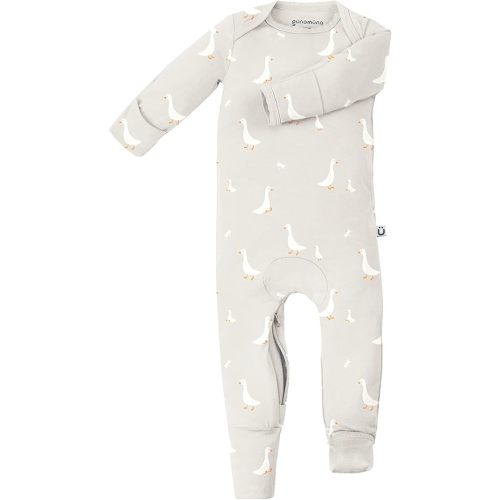 GUNAMUNA Unisex Baby, Toddler Ultra-Soft Convertible Pajama, Footie Romper Sleeper with Diaper Zipper for Easy Changing