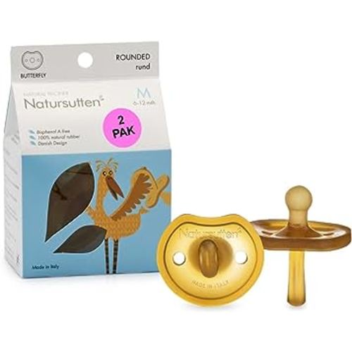 Natursutten Pacifier 6-12 Months - Eco-Friendly, BPA-Free - 2 Pack
