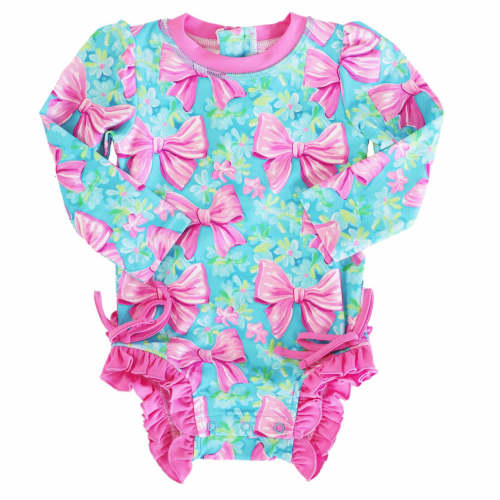 Long Sleeve Rash Guard With Ruffle Bottom | Best Sellers