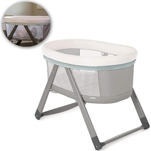 Ingenuity Spacious Rocking Bassinet Recommended for 0 to 5 Months wit Foldable Design for Ease of Transport and Storage, Wallace