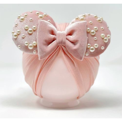 Blush Velvet || Minnie Ears Headwrap || Minnie Ears Turban || Minnie Ears for Babies || Magic kingdom Ears