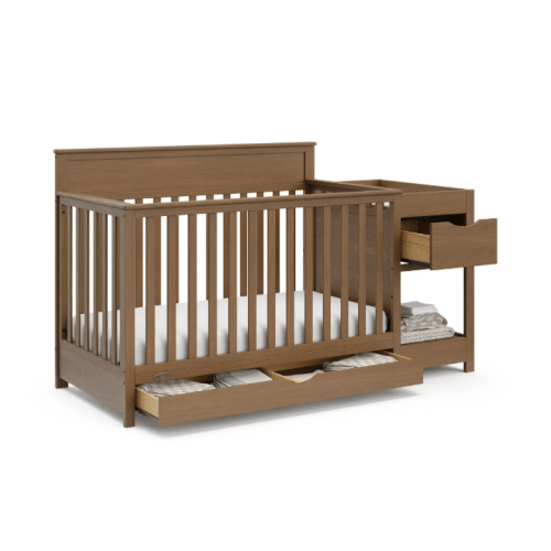 Graco Shiloh Convertible Baby Crib and Changer, Hazelnut