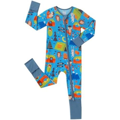Bamboo Viscose Pajamas Baby Footless Romper - Baby Infant Boys Girls One Piece Jumpsuits Clothes