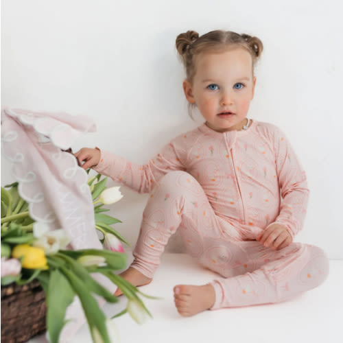 Pink Little Goose Zipper Romper – In My Jammers