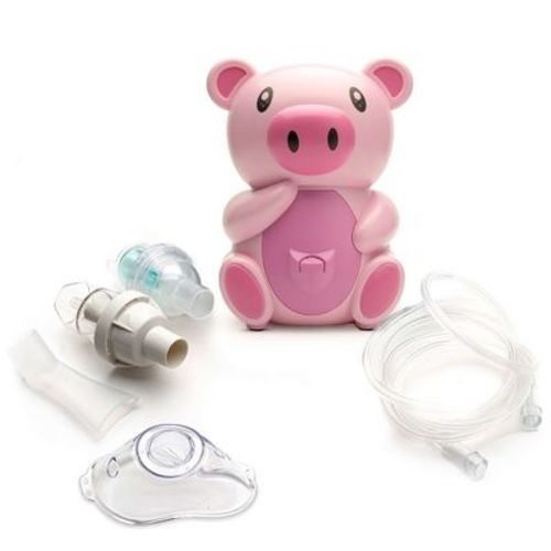 Proheal Nebulizer Machine For Kids, Breathing Treatment Machine With Disposable & Reusable Kits - Pink Pig Design