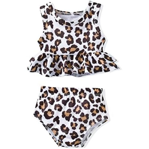 Aalizzwell Toddler Baby Girl Bathing Suit Two Piece Swimsuit Bikini Beach Wear