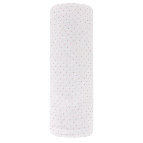 Ely's & Co. Cotton Muslin Swaddle Blanket Pink Pin Dot 1 Pack
