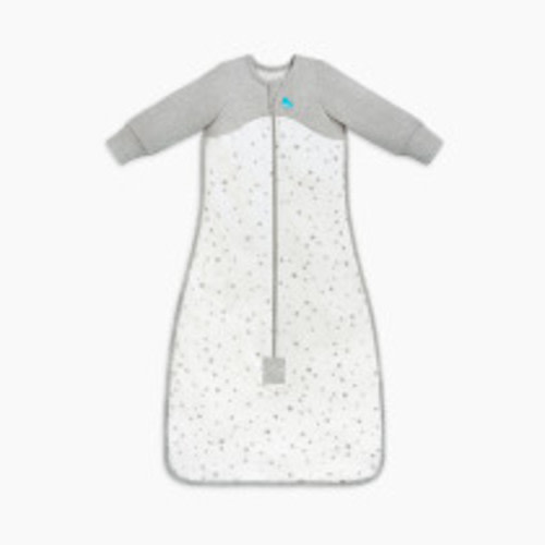 Love to Dream Long Sleeve Sleep Bag Organic Cotton Fleece - White -Stellar, 6-18 Months