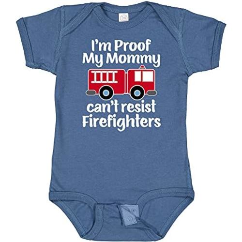 inktastic Firefighter Daddy Baby Fireman Baby Bodysuit