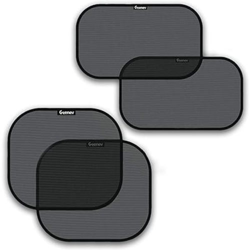 Car Sun Shade for Side and Rear Window (4 Pack) - Car Sunshade Protector - Protect your kids and pets in the back seat from sun glare and heat. Blocks over 98% of harmful UV Rays - Easy to Install
