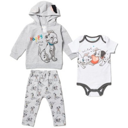 Disney Classics Mickey Mouse Winnie the Pooh Baby Hoodie Bodysuit and Pants 3 Piece Outfit Set Newborn to Infant, Color: Patch, Size: 6-9 months