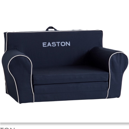 Anywhere Sofa Lounger®, Navy with White Piping