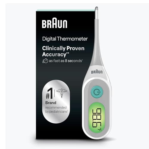 Braun Digital Thermometer, Clinically Accurate, Color Coded Fever Guidance for Baby, Toddlers, Kids & Adults, Oral, Rectal or Underarm use, No 1 Brand Recommended by Pediatricians, FSA & HSA Eligible
