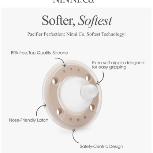 Ninni Pacifier Petal Pink 4 Pack