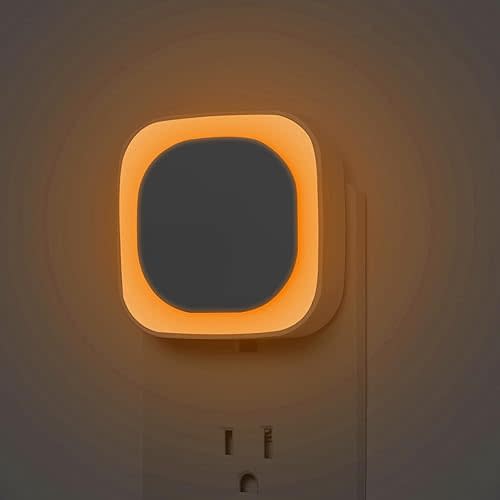 2 Pack Plug in Dimmable Amber Night Light, Auto Dusk to Dawn Sensor, LED Night Light, Soft Glow, Diffused Light, for Kids, Sleep, Bathroom, Hallway, Kitchen, Bedroom