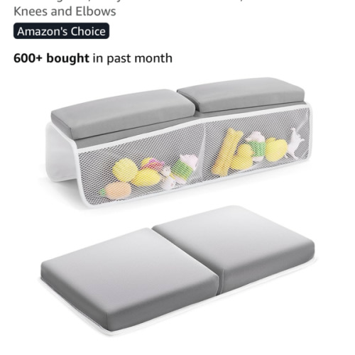 Baby Bath Kneeler and Elbow Rest Pad Set, Bathtub Kneeling Pad, Baby Accessories for Bath, Relieve Your Knees and Elbows