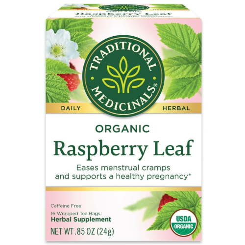 (4 pack) Traditional Medicinals Tea, Organic Raspberry Leaf, Tea Bags, 16 Count
