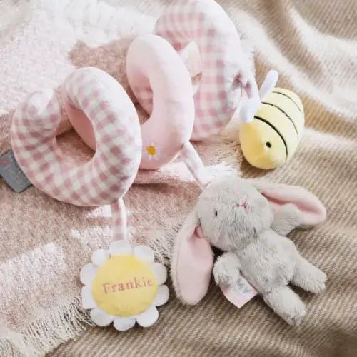 Personalised Hello Petal Spiral Stroller Toy