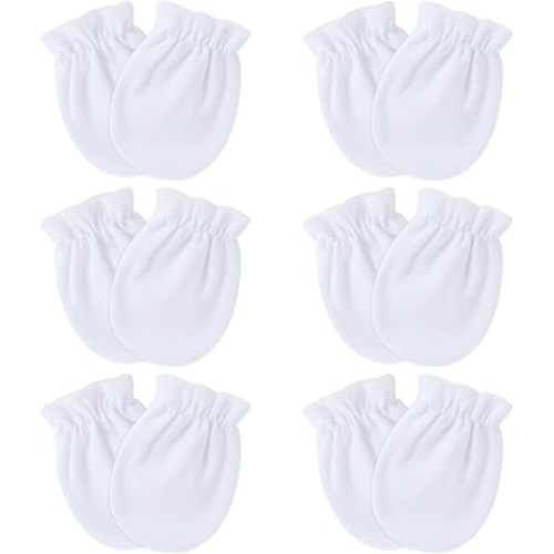 Baby Mittens 0-6 Months No Scratch 100% Cotton Gloves for Newborn Boys Girls