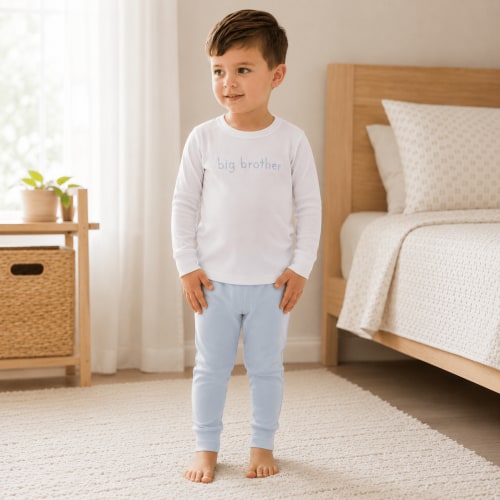 Big Brother Embroidered Long Pajamas