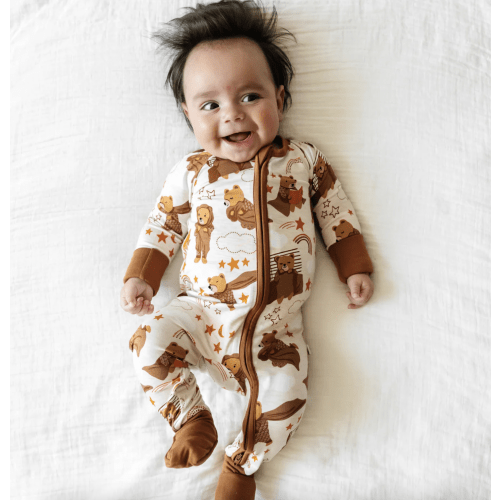 Beary Sleepy Zippy - Little Sleepies 3-6mo