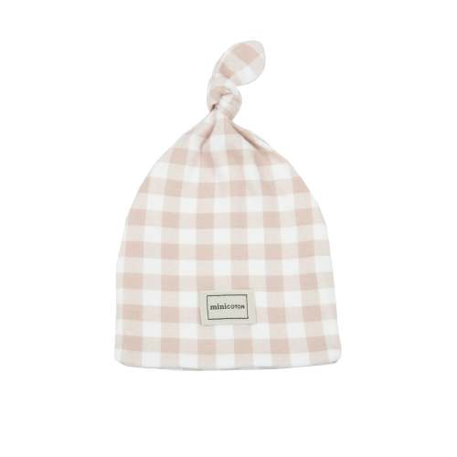 Gorro Knot Vichy Rosa