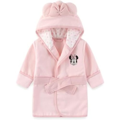 Disney Baby Winnie the Pooh Mickey Minnie Mouse Boys Girls Terry Hooded Towel Bathrobe with Ears One Size