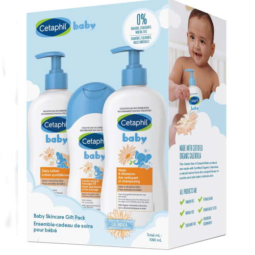 Cetaphil Baby Skin Care Gift Pack | Baby Skincare Essentials | Made with Organic Calendula | Perfect Baby Gift for Parents-to-Be | Paraben Free | Pediatrician Recommended, 1050mg - Walmart.ca