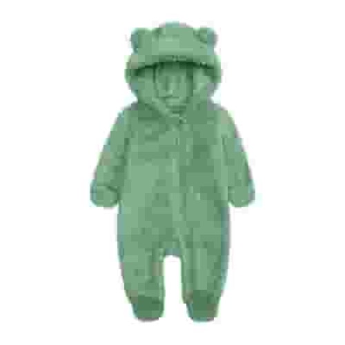 ZyeKqe Winter Baby Clothes keep Warm Fleece Thick 1sie Ear Hooded Jumpsuits Newborn Boys Girls Romper Kids Coats Jackets