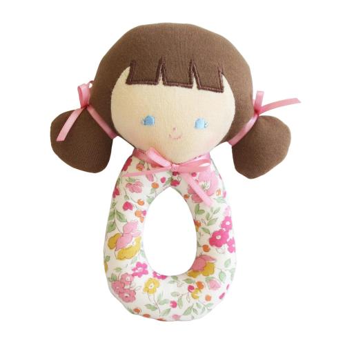 Audrey Grab Rattle 16cm Rose Garden