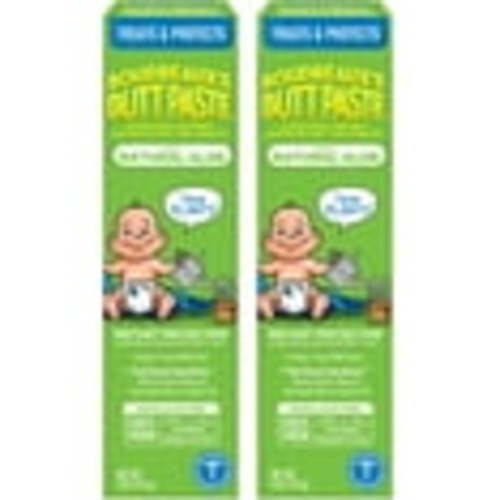 Boudreaux's Butt Paste with Natural* Aloe Diaper Rash Cream, Ointment for Baby, 4 oz Tube, 2 Pack