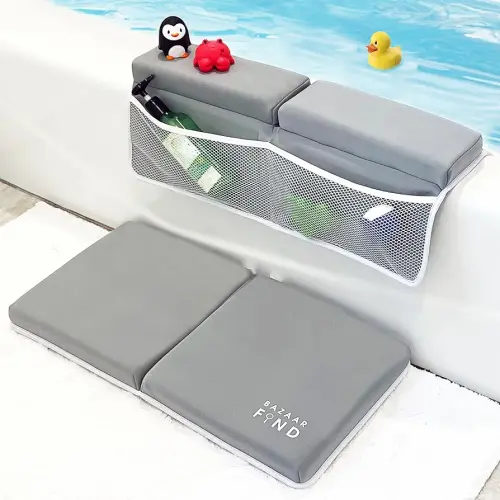 Bath Kneeler and Elbow Rest Pad Set - Comfortable Thick Kneeling Mat for Bathing Baby - Bazaar Find