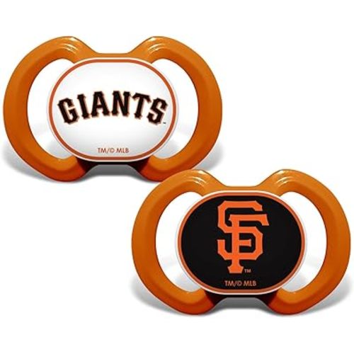 BabyFanatic Pacifier 2-Pack - MLB San Francisco Giants - Officially Licensed League Gear