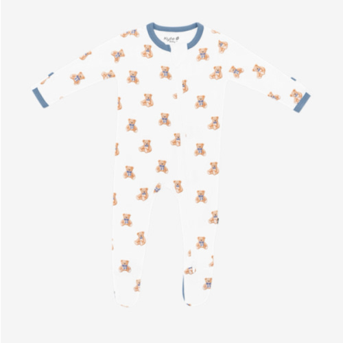 Teddy Bear Zippered Footie Pajama | Kyte Baby