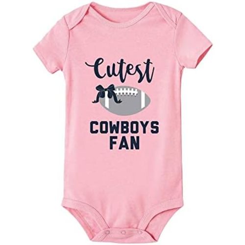 Cutest Cowboys Fan Baby Boy Girl Onesie Newborn Organic Bodysuit Romper