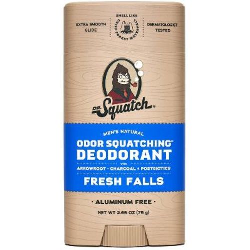 DR. SQUATCH Men's Natural Solid Deodorant Fresh Falls - Aluminum -Free 2.65oz