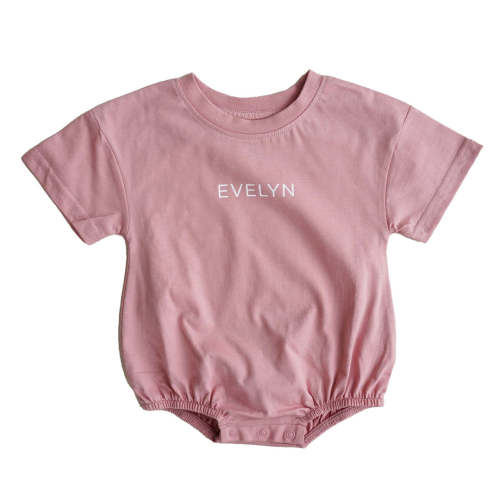 Personalized Short Sleeve Bubble Romper | Sweet & Sassy