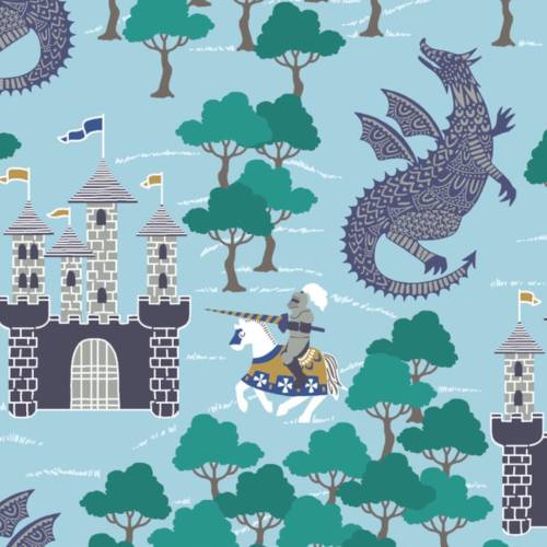 Knights and Dragons Crib Sheet, Brave Knight Crib Sheet, Baby Boy Bedding, Medieval Nursery, Knights and Dragons Nursery
