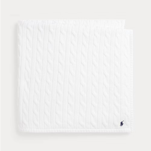Cable-Knit Cotton Baby Blanket