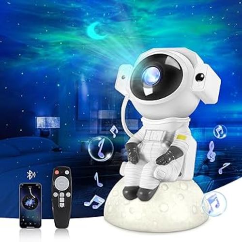Upgraded Astronaut Galaxy Projector, Star Projector Night Light with Music, Remote Control and 360° Adjustable Nebula Galaxy Light Projector for Bedroom, Kids, Gifts, Party
