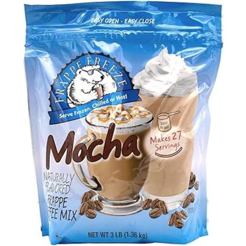DaVinci Gourmet Frappe Freeze Frappe Coffee Mix, Mocha, 3 Lb Bag, 27 Servings