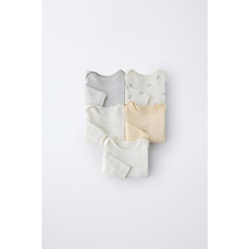 FIVE-PACK OF LAMB BODYSUITS - Ecru | ZARA United States