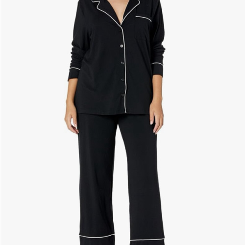 Amazon Essentials Women's Cotton Modal Long-Sleeve Shirt and Full-Length Bottom Pajama Set