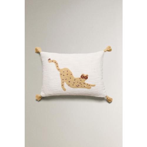 CHILDREN’S CHEETAH TUFTING THROW PILLOW COVER