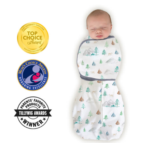 Omni Swaddle Sack with Wrap - Arms Up Sleeves & Mitten Cuffs, Watercol – SwaddleDesigns